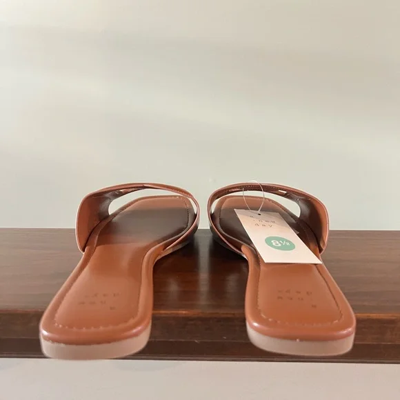 Women's Deidra Slide Sandals - A New Day™ Cognac Memory Foam Insole, Slip On - Picture 6 of 10